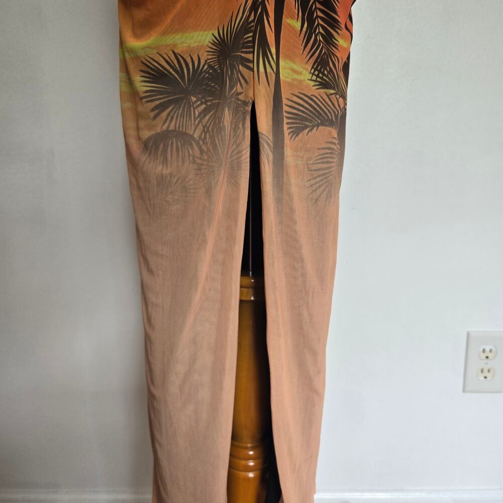 NWT AFRM Marlo Sunrise Tube Dress Strapless Mesh Miami Tropical Women Medium - Picture 8 of 11